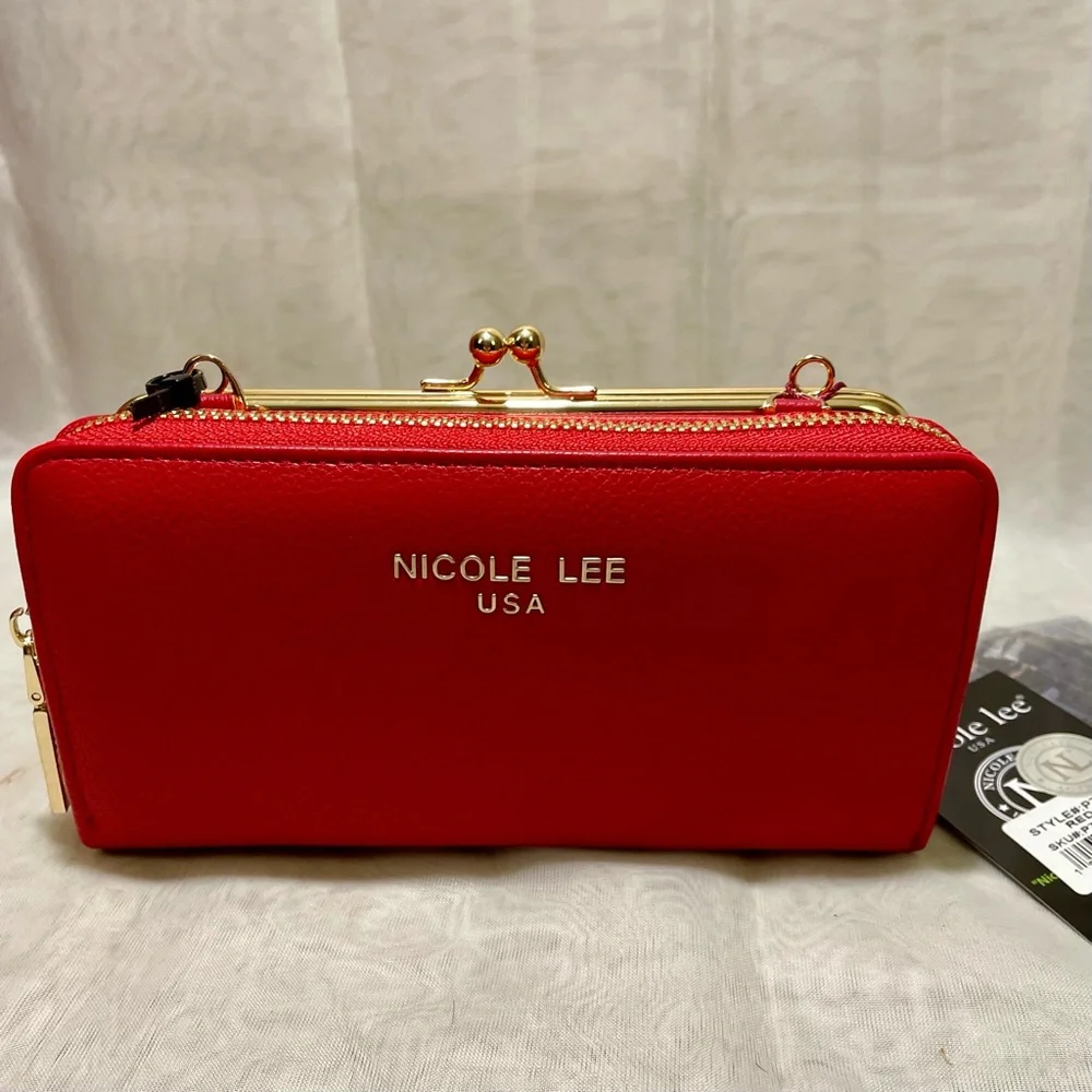Nicole Lee Kisslock Crossbody Wallet  Combination, NWT